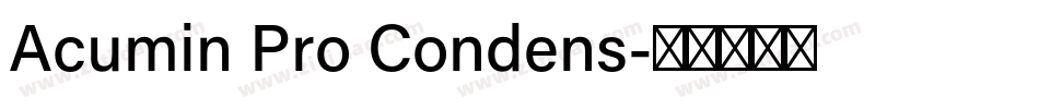Acumin Pro Condens字体转换